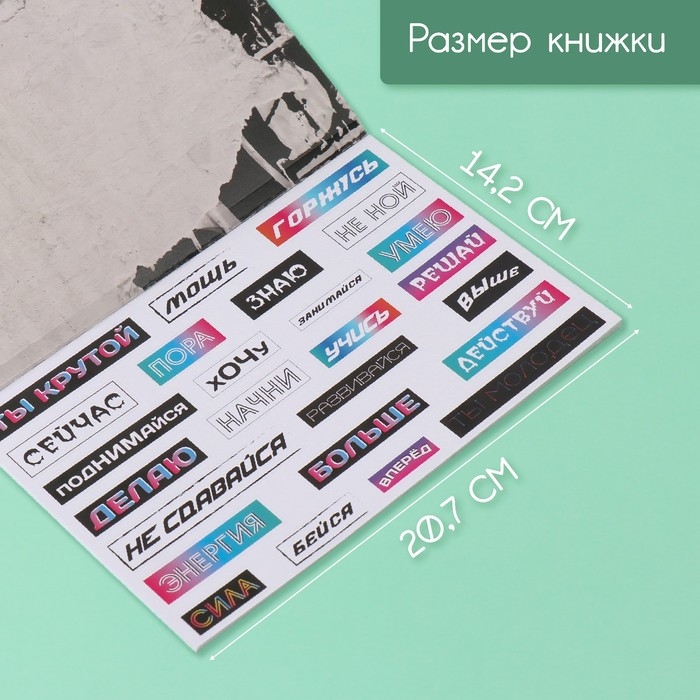 Наклейки в книжке Наклейки в книжке "Мотивация на стиле" + 3 фона 20,7х14,2 см