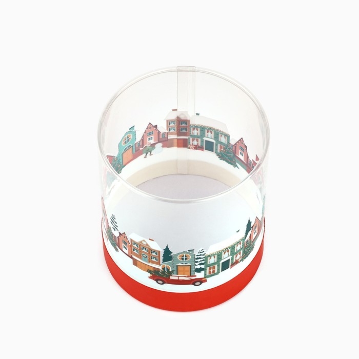 Коробка подарочная «Зимний город», 10 х 11 см, Новый год Коробка подарочная «Зимний город», 10 х 11 см, Новый год