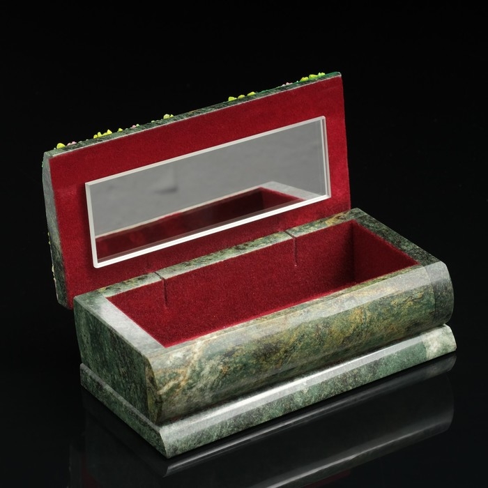 Ларец Ларец "Лето" 15х7х5,5 см, каменная крошка, змеевик