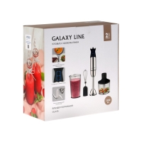 Блендер Galaxy LINE GL 2135, погружной, 1350Вт, 0.9/0.6 л, 12 скоростей, режим турбо, серый