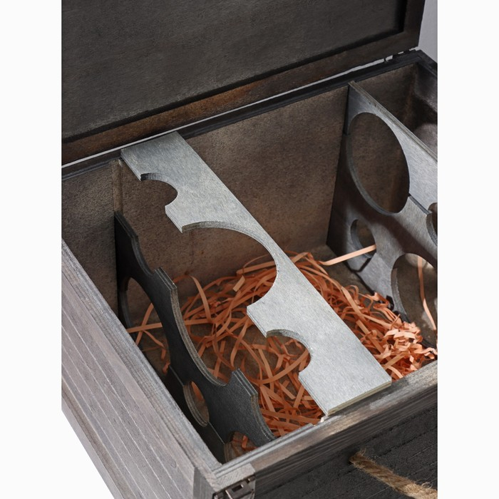 Ящик для хранения вина Доляна «Карибы», 34,5×27×18,3 см, на 6 бутылок Ящик для хранения вина Доляна «Карибы», 34,5×27×18,3 см, на 6 бутылок