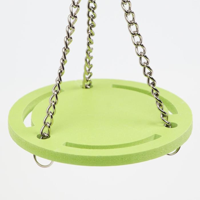 Качели для грызунов круглая на цепочках, 8,5 х 7 см, вспененный ПВХ, зелёные Качели для грызунов круглая на цепочках, 8,5 х 7 см, вспененный ПВХ, зелёные
