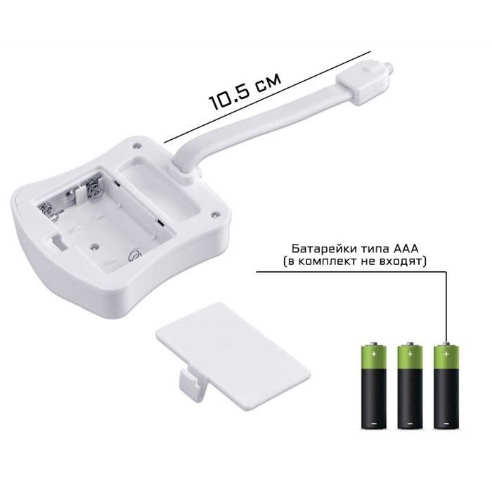 Фонарь для унитаза с датчиком движения, 0.1 Вт, 16 режимов, LED, 6.7 х 6.5 см, 3 AAA Фонарь для унитаза с датчиком движения, 0.1 Вт, 16 режимов, LED, 6.7 х 6.5 см, 3 AAA