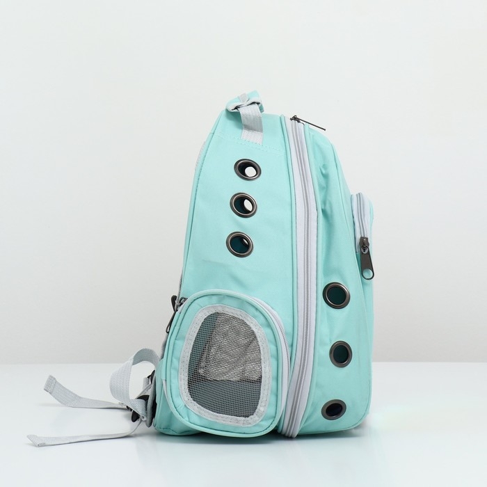 Рюкзак для переноски кошек и собак, с окном для обзора, зелёный Рюкзак для переноски кошек и собак, с окном для обзора, зелёный