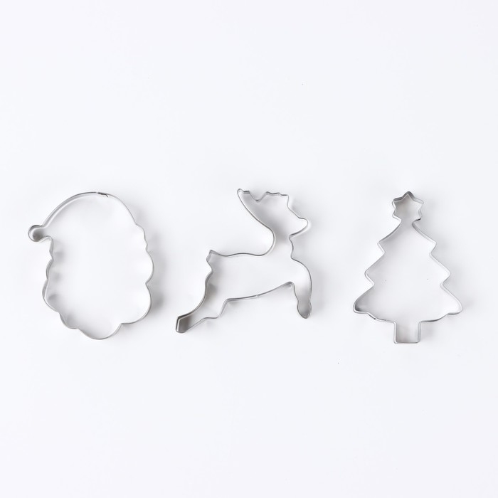 Новый год. Набор форм для печенья «Волшебство», 3 шт Новый год. Набор форм для печенья «Волшебство», 3 шт