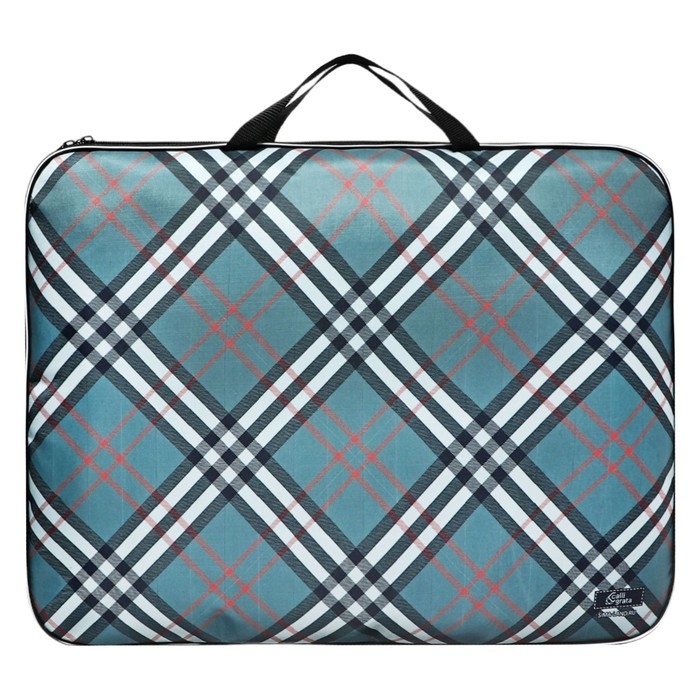 Папка для чертежей и рисунков А3, 470 х 350 х 20 мм, с ручками, текстильная, Calligrata "Клетка"