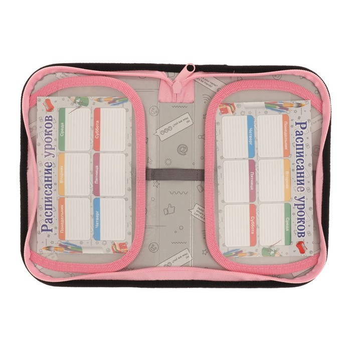 Пенал 1 секция, 130 х 210 х 40 мм, 2 откидные планки, тканевый, Calligrata TOP, Content Пенал 1 секция, 130 х 210 х 40 мм, 2 откидные планки, тканевый, Calligrata TOP, Content "Кот", чёрный