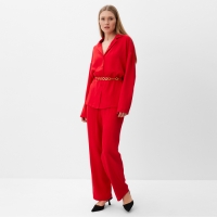 Костюм женский (рубашка , брюки) MINAKU:Casual Collection цвет красный, р-р 46