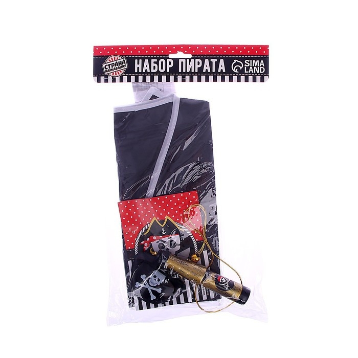 Набор пирата «Карамба», 6 предметов: шляпа, жилетка, наглазник, орден, подзорная труба, кодекс Набор пирата «Карамба», 6 предметов: шляпа, жилетка, наглазник, орден, подзорная труба, кодекс