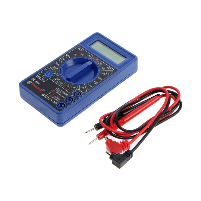 Мультиметр ТУНДРА, DT-832, ACV/DCV, DCA, 200-2МΩ, прозвон Мультиметр ТУНДРА, DT-832, ACV/DCV, DCA, 200-2МΩ, прозвон