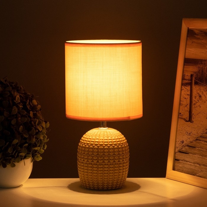 Лампа настольная Лампа настольная "Иона" 1х40Вт Е14 коричневый 13х13х25см