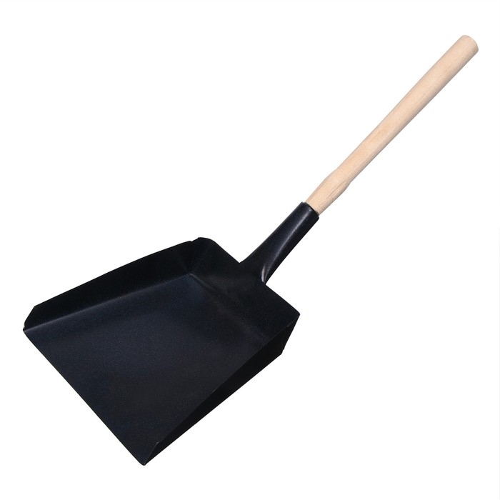 Совок хозяйственный, 19 × 19 × 5 см, металл, деревянный черенок 35 см, МИКС Совок хозяйственный, 19 × 19 × 5 см, металл, деревянный черенок 35 см, МИКС