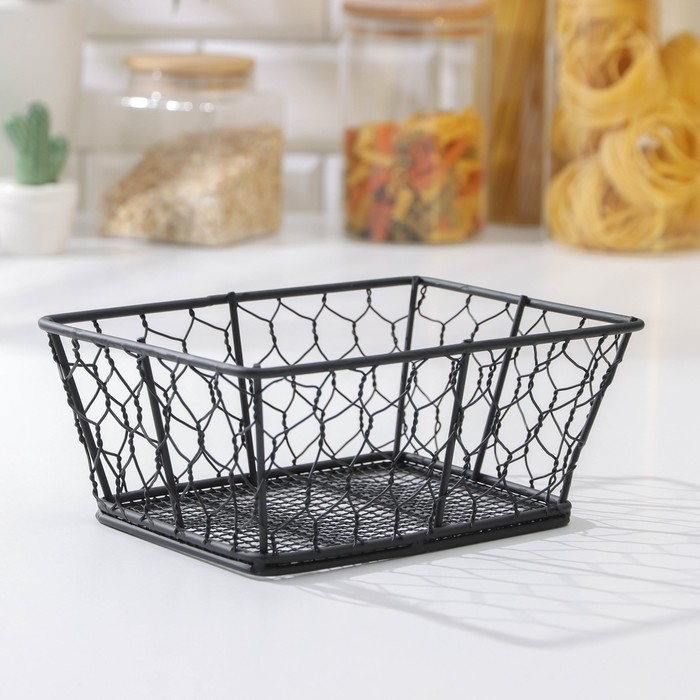 Фруктовница Доляна «Лола», 20×15×8 см, цвет чёрный Фруктовница Доляна «Лола», 20×15×8 см, цвет чёрный