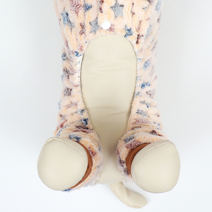 Комбинезон Комбинезон "Звёзды" с капюшоном, размер 2XL (ДС 45 см, ОШ 45 см, ОГ 55 см), бежевый