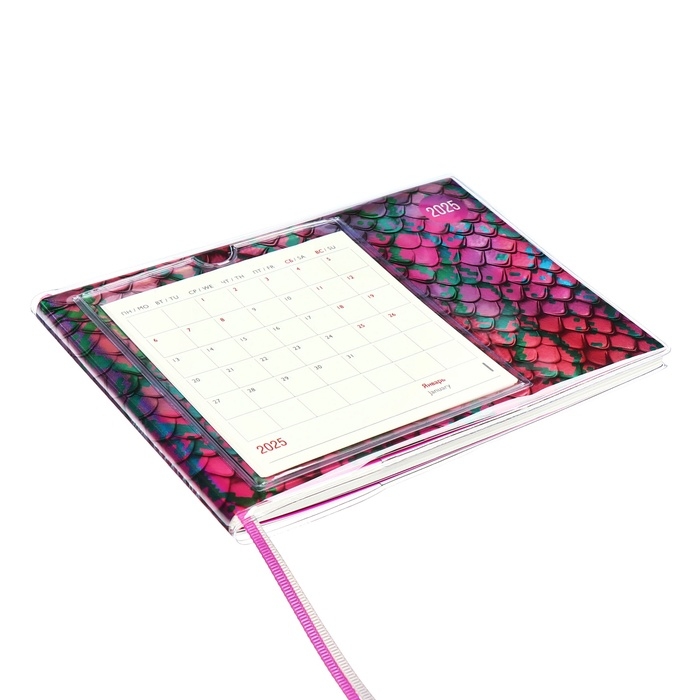 Еженедельник датир 2025г 180х127мм мягк обл ПВХ 64л ESCALADA ЗМЕЯ МАЛИНОВАЯ, кр бл 70 г/м² Еженедельник датир 2025г 180х127мм мягк обл ПВХ 64л ESCALADA ЗМЕЯ МАЛИНОВАЯ, кр бл 70 г/м²