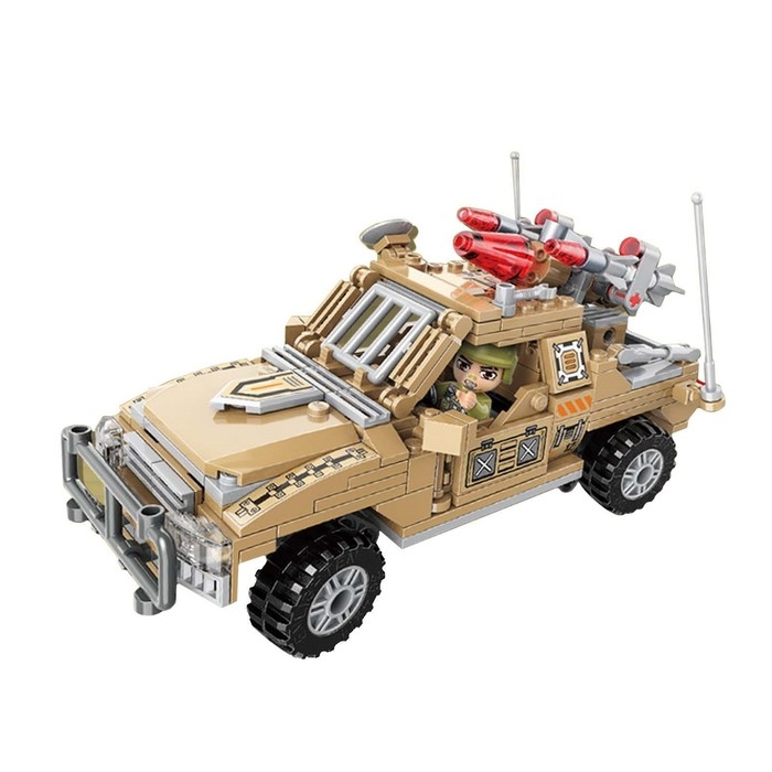 Конструктор Военная зона «Штурмовой пикап», 2 минифигуры и 281 деталь, в пакете Конструктор Военная зона «Штурмовой пикап», 2 минифигуры и 281 деталь, в пакете