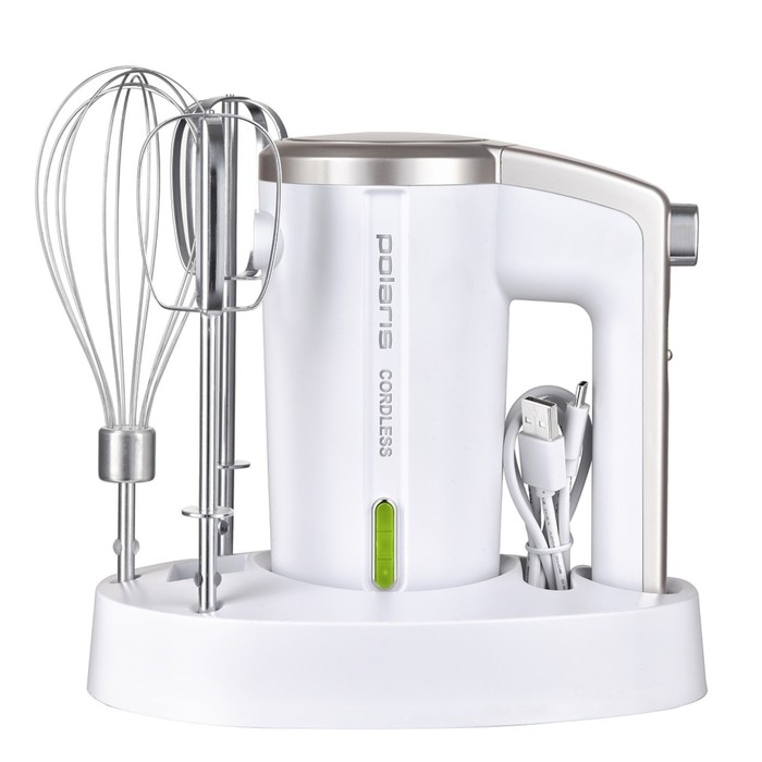 Миксер Polaris PHM 2024, ручной, 200 Вт, белый Миксер Polaris PHM 2024, ручной, 200 Вт, белый