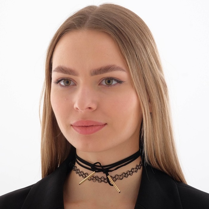 Чокер «Ассорти» плетение, (набор 5 шт.), цвет чёрно-синий, L=30,5 см Чокер «Ассорти» плетение, (набор 5 шт.), цвет чёрно-синий, L=30,5 см