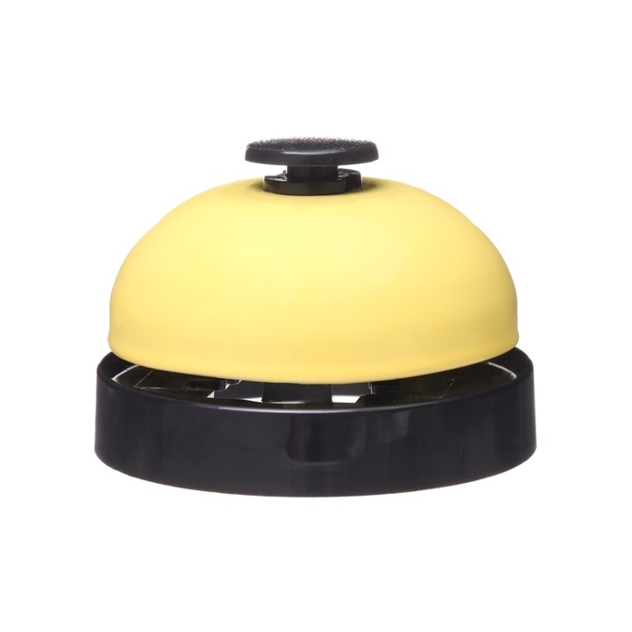 Звонок настольный 6.5 х 4.5 см, жёлтый Звонок настольный 6.5 х 4.5 см, жёлтый