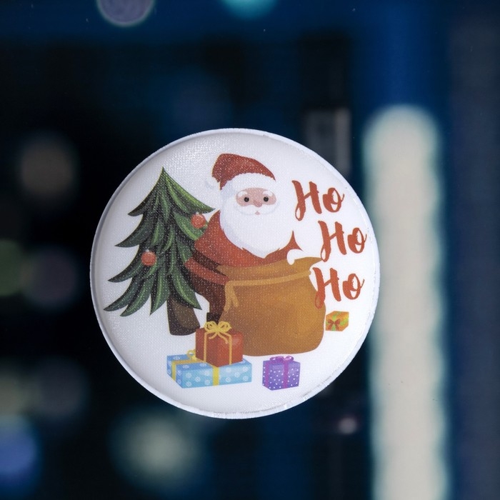 Светодиодная игрушка на липучке «Дед Мороз с ёлкой» 13 см, батарейки LR44х3 (в комплекте), свечение мульти Светодиодная игрушка на липучке «Дед Мороз с ёлкой» 13 см, батарейки LR44х3 (в комплекте), свечение мульти