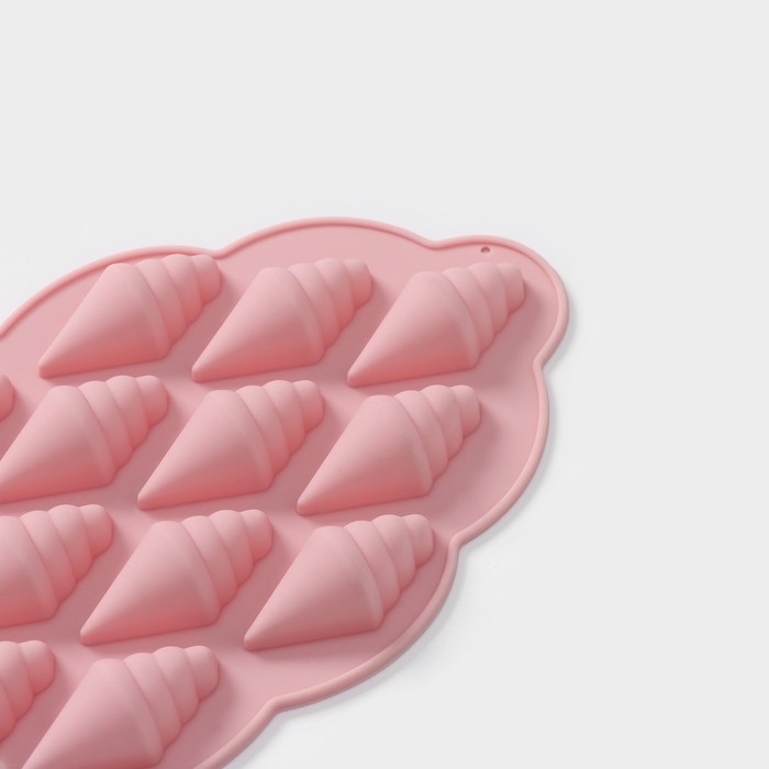 Форма для конфет и шоколада Доляна «Ракушки», силикон, 23×12×1,5 см, 14 ячеек, цвет МИКС Форма для конфет и шоколада Доляна «Ракушки», силикон, 23×12×1,5 см, 14 ячеек, цвет МИКС