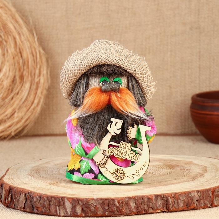 Оберег Оберег "Домовой с подковой", 15-16 см