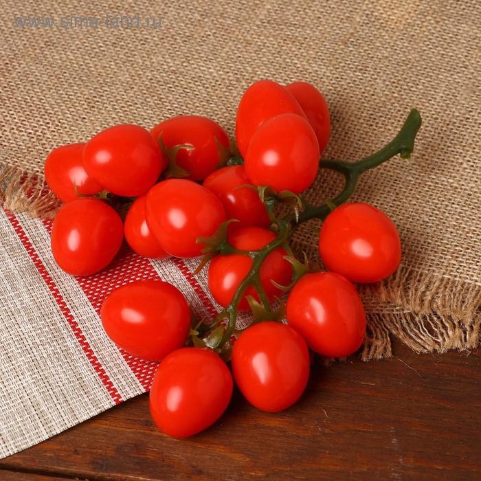 Муляж "Помидоры на ветке" 3,5х16,5 см, на ветке 16 шт, микс