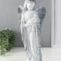 Фигура "Ангелина с младенцем" 17х10х40см, антик Фигура "Ангелина с младенцем" 17х10х40см, антик