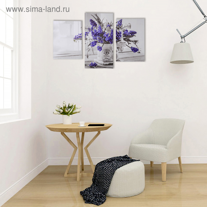 Картина модульная на подрамнике Букет в стиле Прованс Картина модульная на подрамнике Букет в стиле Прованс" (33х45; 33х50; 33х65) 99х65см