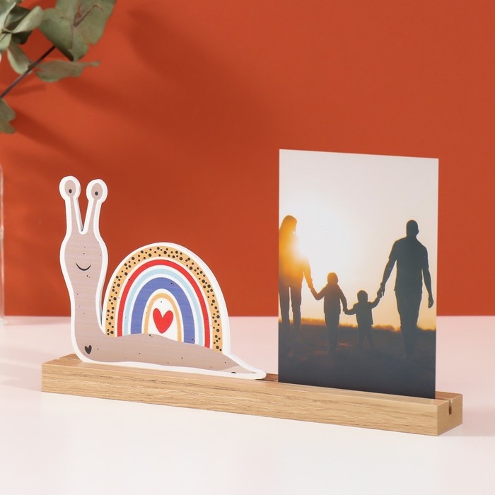 Фоторамка дерево, акрил 10х15 см  Фоторамка дерево, акрил 10х15 см "Улитка" 4х27,3х14 см