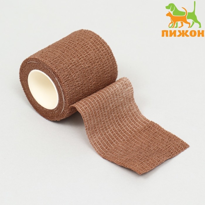 Бинт самофиксирующийся с горькой пропиткой, 5 см, макс. растяжимость 4,5 м, коричневый Бинт самофиксирующийся с горькой пропиткой, 5 см, макс. растяжимость 4,5 м, коричневый