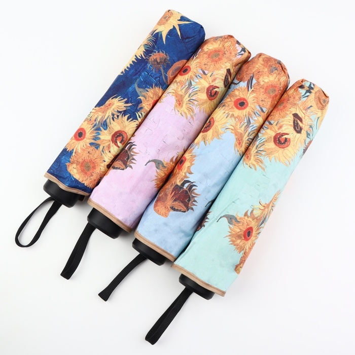 Зонт механический «Подсолнухи», эпонж, 4 сложения, 8 спиц, R = 48/55 см, D = 110 см, цвет МИКС Зонт механический «Подсолнухи», эпонж, 4 сложения, 8 спиц, R = 48/55 см, D = 110 см, цвет МИКС