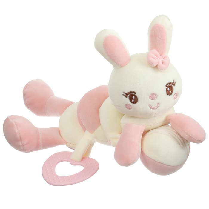 Растяжка - спираль с игрушками дуга на коляску / кроватку для малышей «Милая Зайка», с пищалкой, прорез., Крошка Я Растяжка - спираль с игрушками дуга на коляску / кроватку для малышей «Милая Зайка», с пищалкой, прорез., Крошка Я