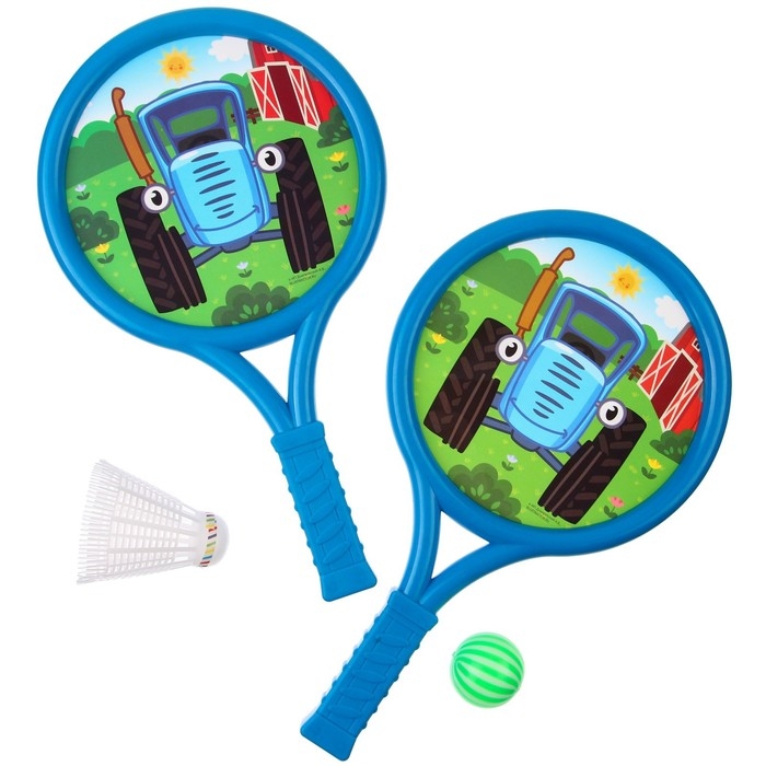 Набор игровой, ракетки и два мячика, Синий трактор Набор игровой, ракетки и два мячика, Синий трактор