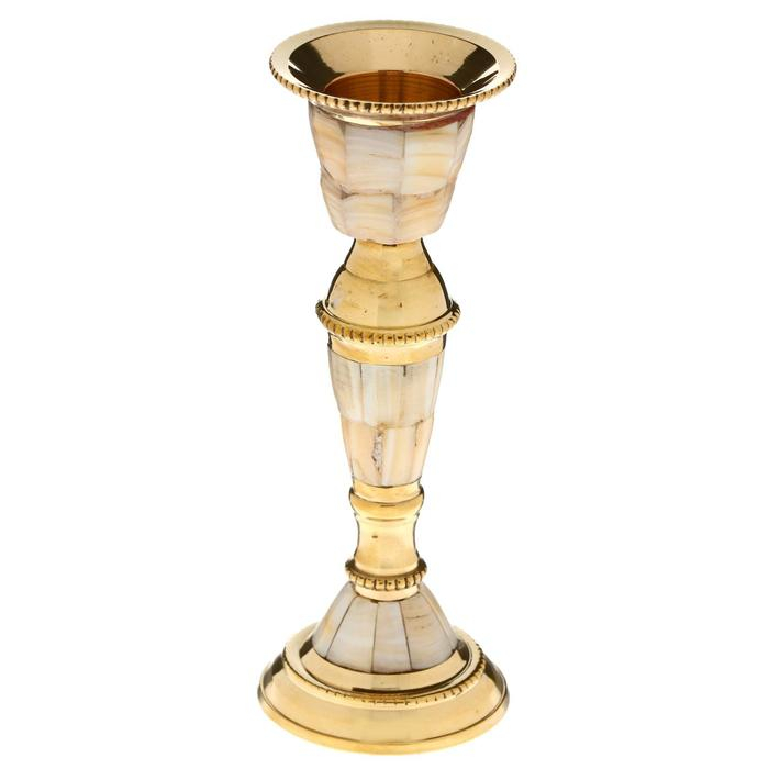 Подсвечник на 1 свечу Подсвечник на 1 свечу "Королевский шик" с перламутром 13 см