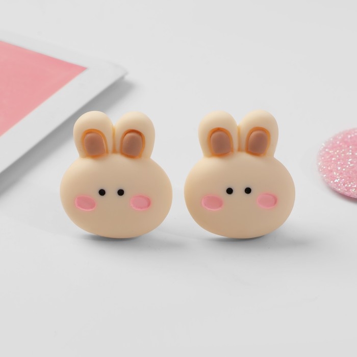 Клипсы детские «Выбражулька» зайчик пухлячок, цвет коричневый Клипсы детские «Выбражулька» зайчик пухлячок, цвет коричневый