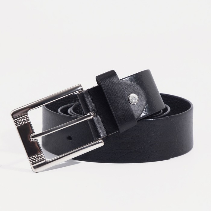 Ремень мужской, ширина 3 см, винт, пряжка металл, цвет чёрный Ремень мужской, ширина 3 см, винт, пряжка металл, цвет чёрный