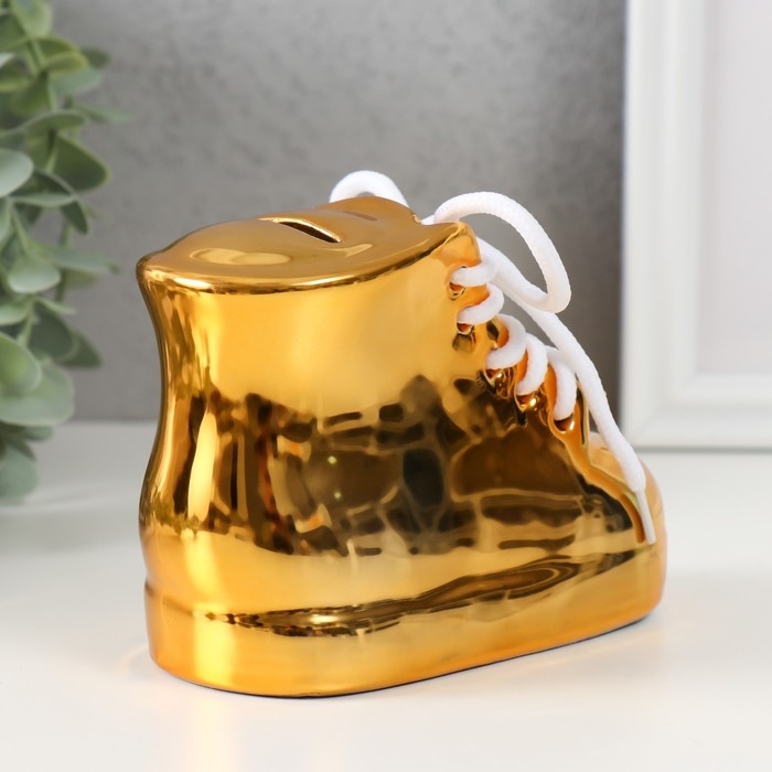 Копилка керамика Копилка керамика "Золотой ботинок" 13х6,3х9,5 см