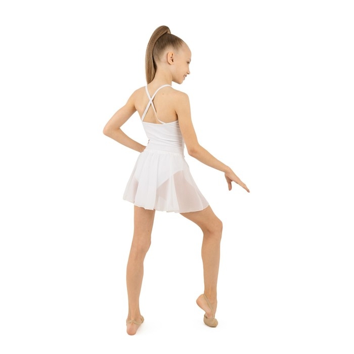 Юбка-солнце для гимнастики и танцев Grace Dance, р. 32-34, цвет белый