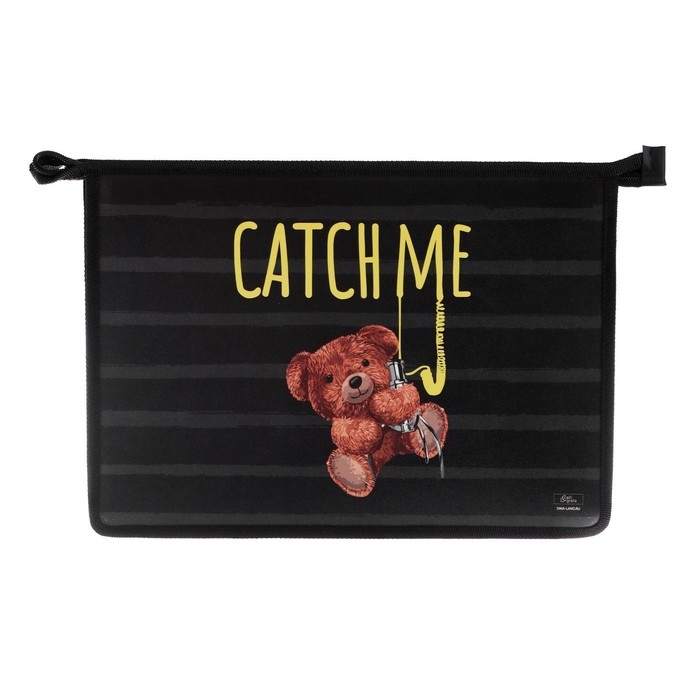 Папка для тетрадей А4, 325 х 230 х 55 мм, молния сверху, пластиковая, ПМ-А4-29 Calligrata Папка для тетрадей А4, 325 х 230 х 55 мм, молния сверху, пластиковая, ПМ-А4-29 Calligrata "Мишка"