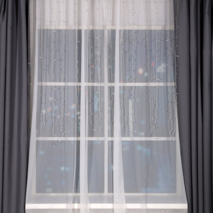 Гирлянда «Занавес» 2 × 1.5 м, IP20, прозрачная нить, 360 LED, свечение белое, 8 режимов, 220 В Гирлянда «Занавес» 2 × 1.5 м, IP20, прозрачная нить, 360 LED, свечение белое, 8 режимов, 220 В