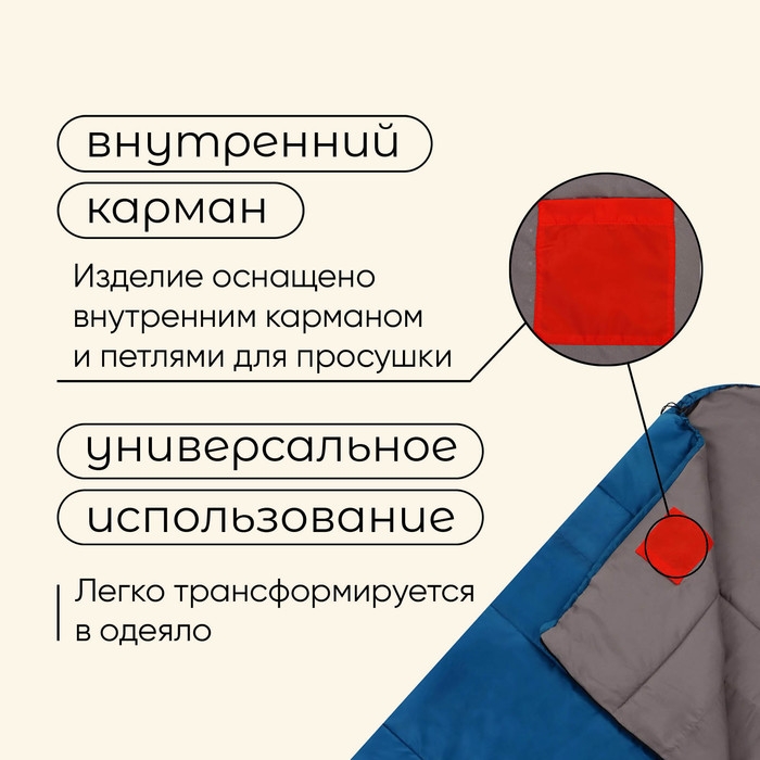 Спальный мешок maclay camping comfort summer, одеяло, 2 слоя, левый, 220х90 см, +10/+25°С Спальный мешок maclay camping comfort summer, одеяло, 2 слоя, левый, 220х90 см, +10/+25°С