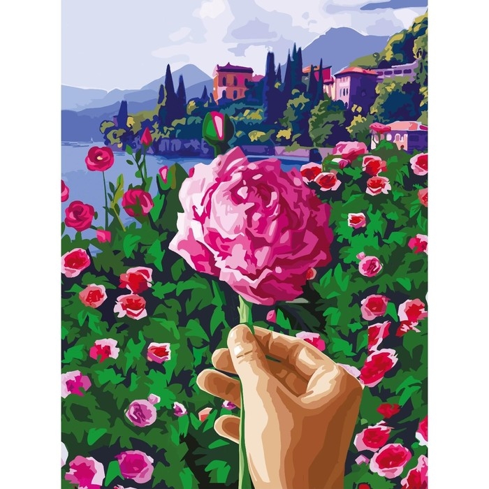 Алмазная мозаика с полным заполнением на подрамнике «Цветок в руке», 20 × 30 см Алмазная мозаика с полным заполнением на подрамнике «Цветок в руке», 20 × 30 см