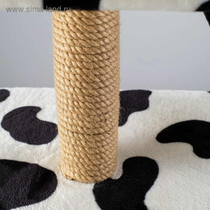 Домик для кошек с когтеточкой  Домик для кошек с когтеточкой "Домосед", с лестницей и площадкой, 60 х 35 х 56 см, микс