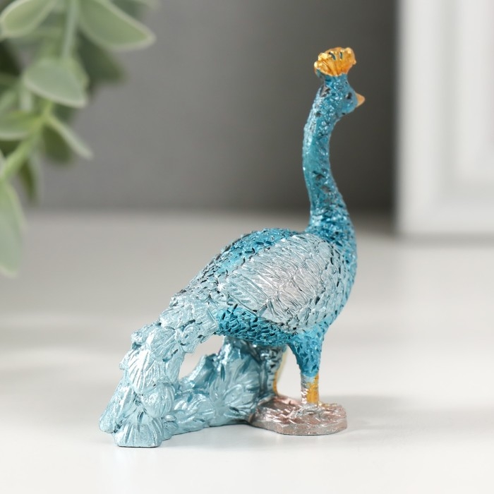 Сувенир полистоун Сувенир полистоун "Павлин со стразами" 5,5х6,5 см