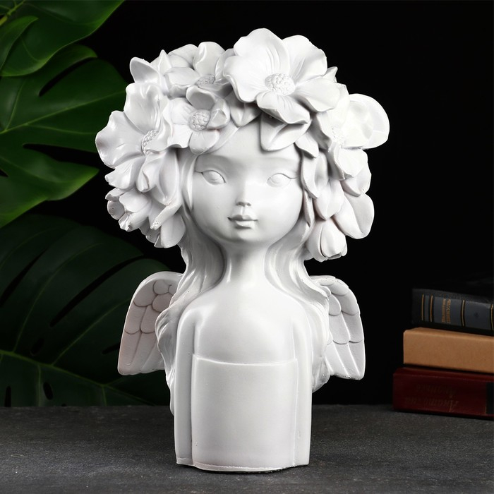 Ваза Ваза "Девочка с бантом", белая, 2 л/31х20х15см