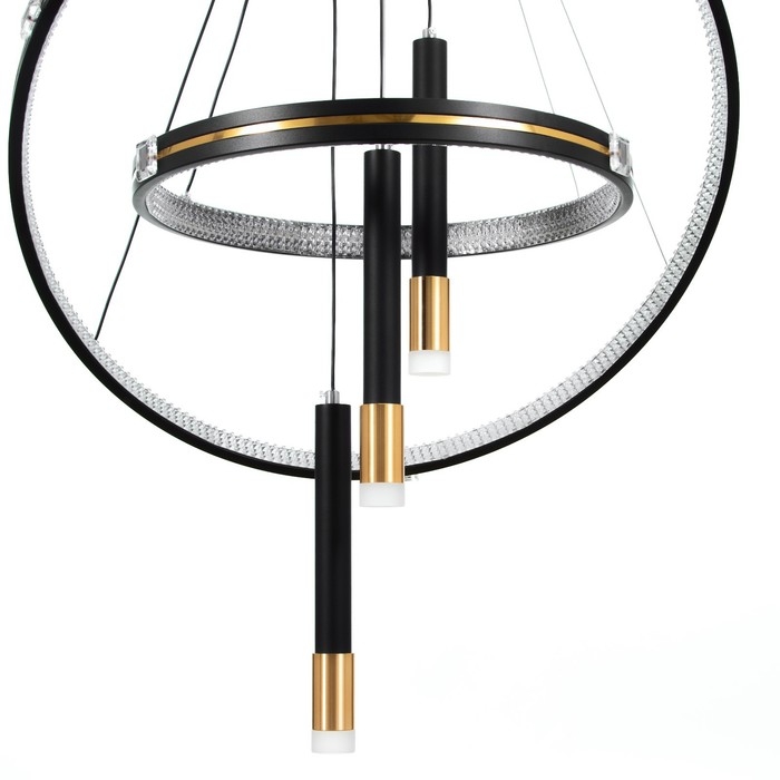 Люстра Люстра "Круги нео" 2+3LED 140Вт 3 режима черный 60х60х4-85 см