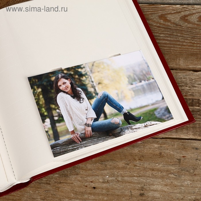Фотоальбом Fotografia на 200 фото, 10x15 см., Фотоальбом Fotografia на 200 фото, 10x15 см., "Классика" красный