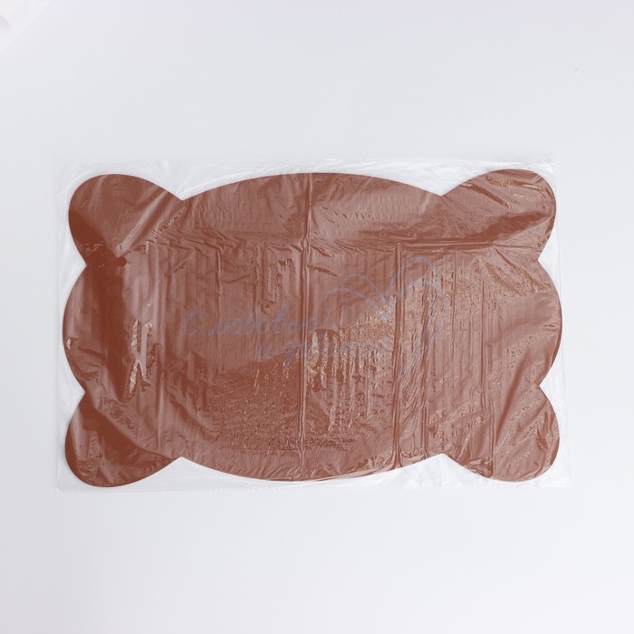 Коврик под миску форменный «Кость», 39,5 х 25 см, бежевый Коврик под миску форменный «Кость», 39,5 х 25 см, бежевый