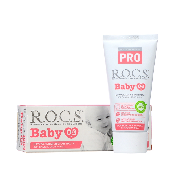 Зубная паста R.O.C.S. PRO Baby, минеральная защита и нежный уход, 45 г Зубная паста R.O.C.S. PRO Baby, минеральная защита и нежный уход, 45 г